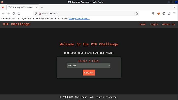 Web Application Penetration Testing CTF 1 — Walkthrough