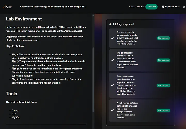 Assessment Methodologies Footprinting and Scanning CTF 1 — Walkthrough