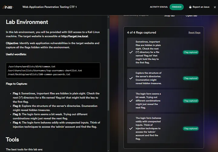Web Application Penetration Testing CTF 1 — Walkthrough Web Application Penetration Testing CTF 1 — Walkthrough