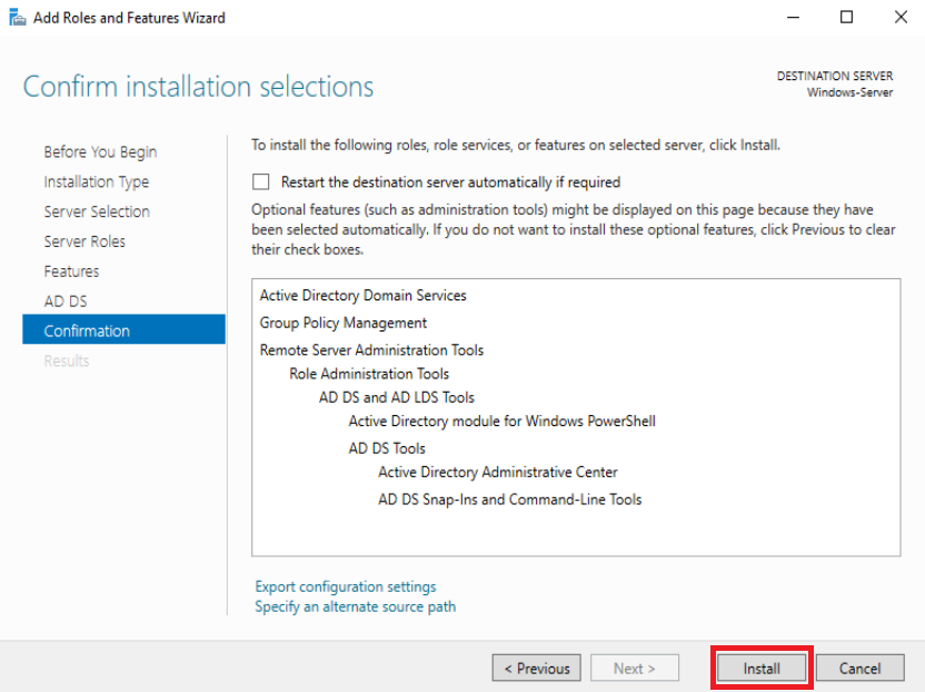 Set up Windows Server 2016 as a Domain Controller (DC)