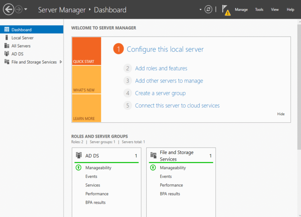 Set up Windows Server 2016 as a Domain Controller (DC)