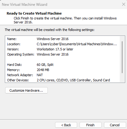 Install Windows Server 2016 on VMware in 5 Minutes
