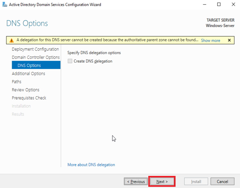 Set up Windows Server 2016 as a Domain Controller (DC)