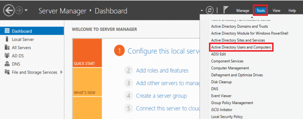 Set up Windows Server 2016 as a Domain Controller (DC)