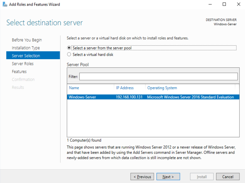 Set up Windows Server 2016 as a Domain Controller (DC)