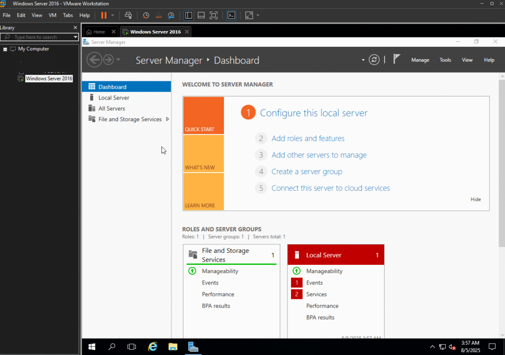 Install Windows Server 2016 on VMware in 5 Minutes